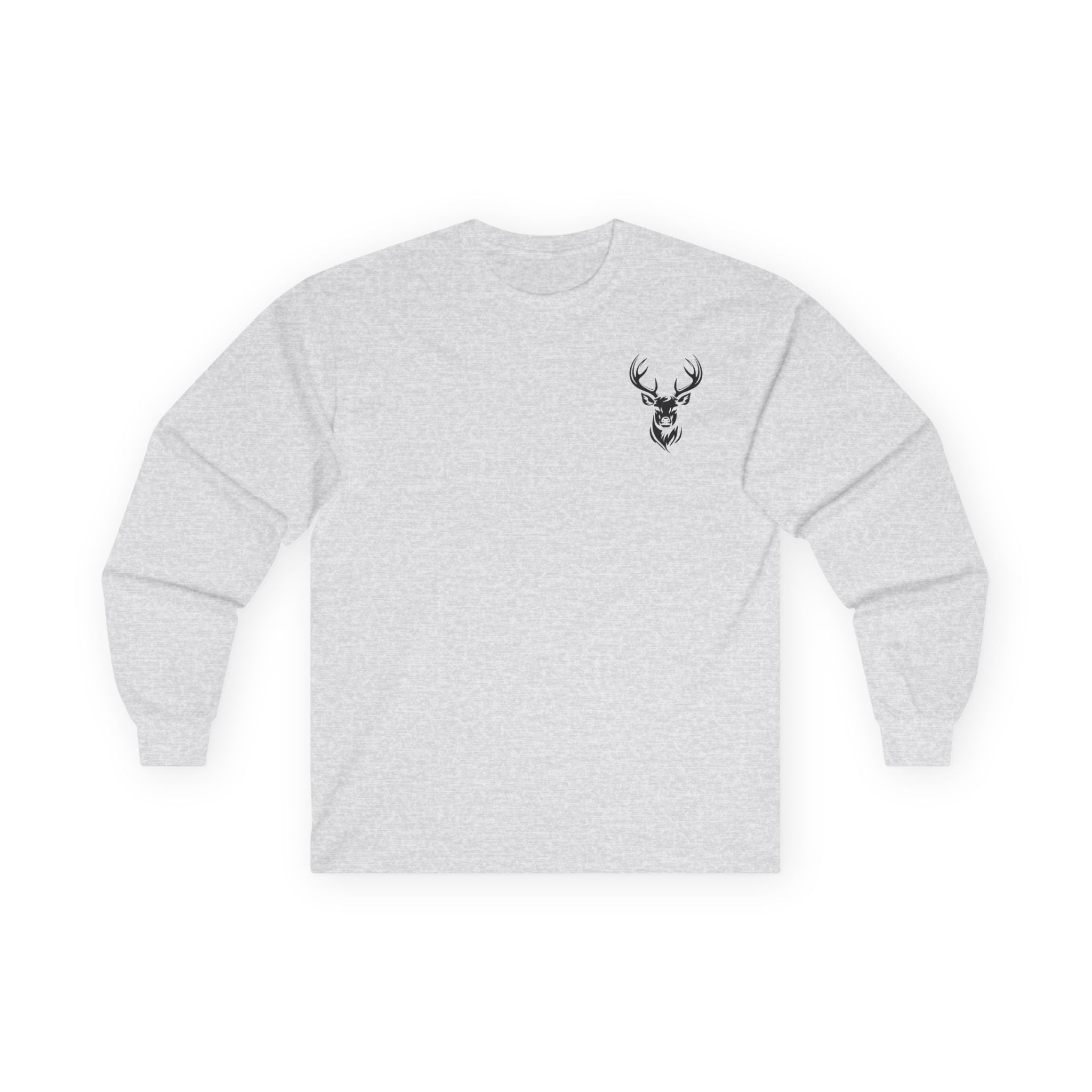 Unisex Long Sleeve Tee with Deer Antler Design | Casual Wear, Outdoor Apparel, Gift for Nature Lovers, Fall Fashion, Layering Tee