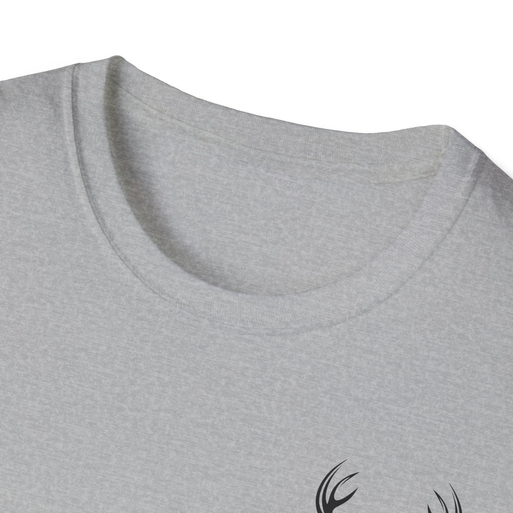 Stylish Unisex Softstyle T-Shirt with Deer Face Graphic, Nature Lover Tee, Casual Wear, Gift for Him/Her, Outdoor Adventure Shirt