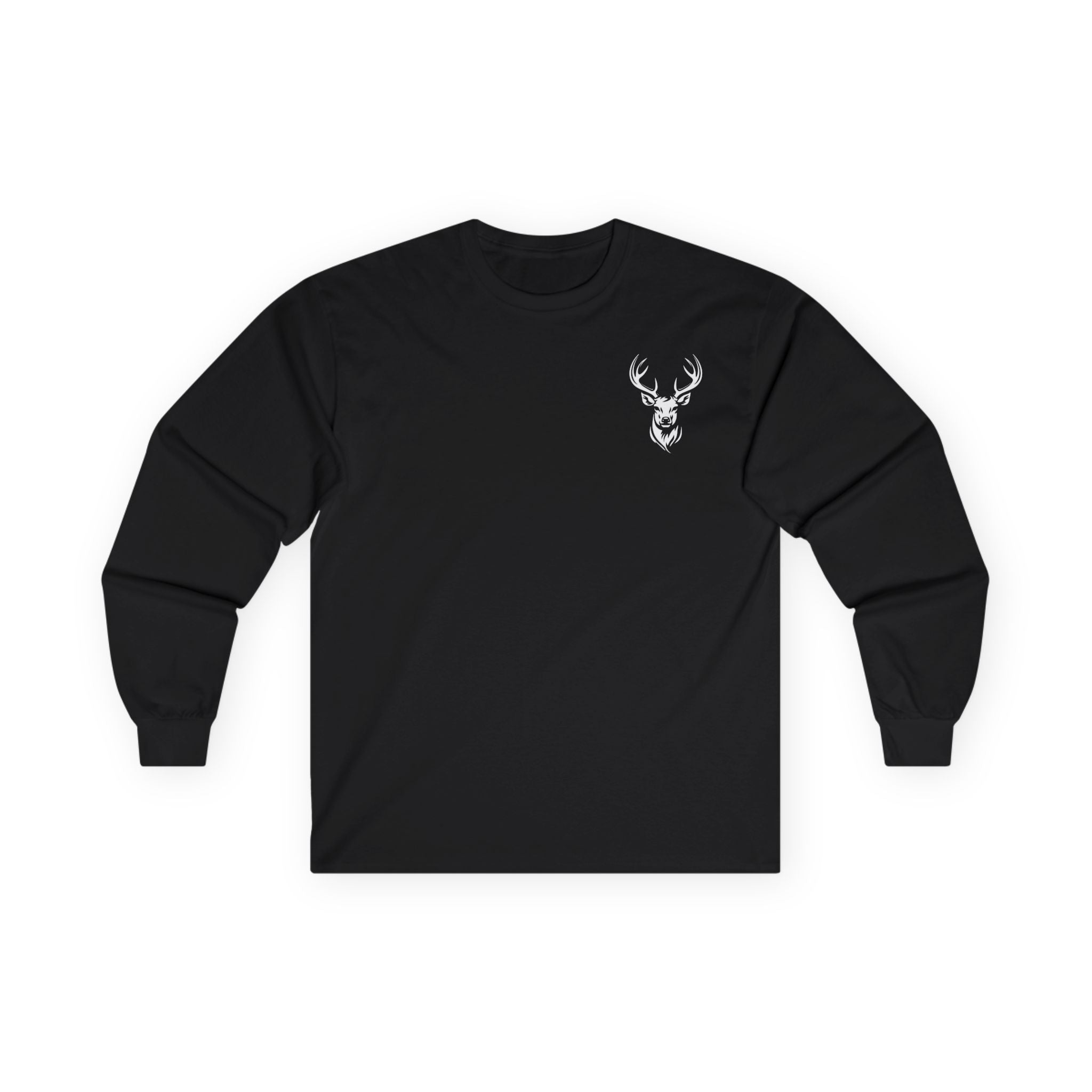 Unisex Long Sleeve Tee with Deer Antler Design | Casual Wear, Outdoor Apparel, Gift for Nature Lovers, Fall Fashion, Layering Tee