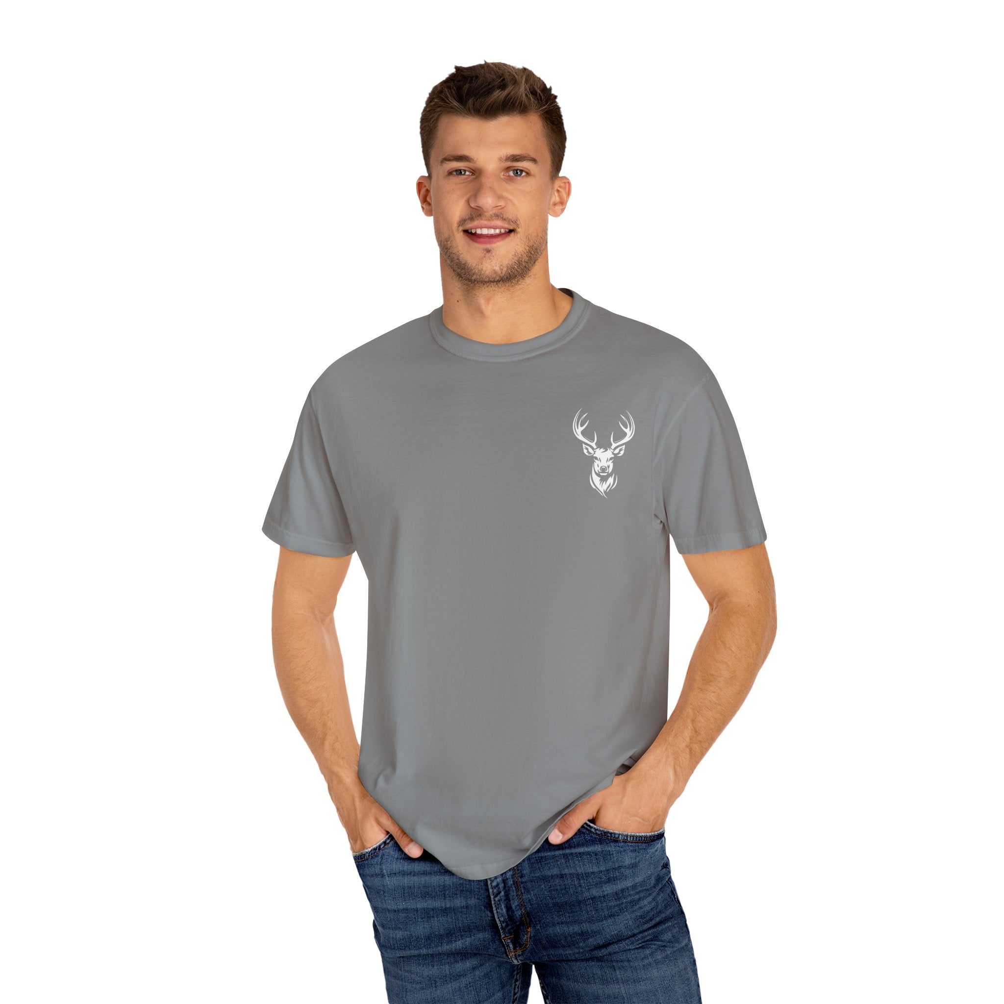 Nature-Inspired Unisex Garment-Dyed T-shirt, Graphic Tee, Outdoor Wear, Gift for Him/Her, Eco-Friendly Fashion