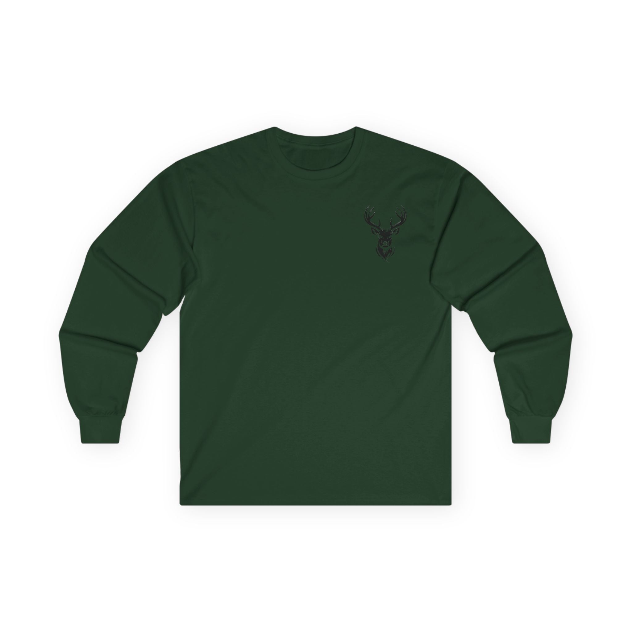 Unisex Long Sleeve Tee with Deer Antler Design | Casual Wear, Outdoor Apparel, Gift for Nature Lovers, Fall Fashion, Layering Tee