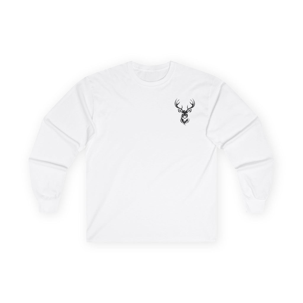 Unisex Long Sleeve Tee with Deer Antler Design | Casual Wear, Outdoor Apparel, Gift for Nature Lovers, Fall Fashion, Layering Tee