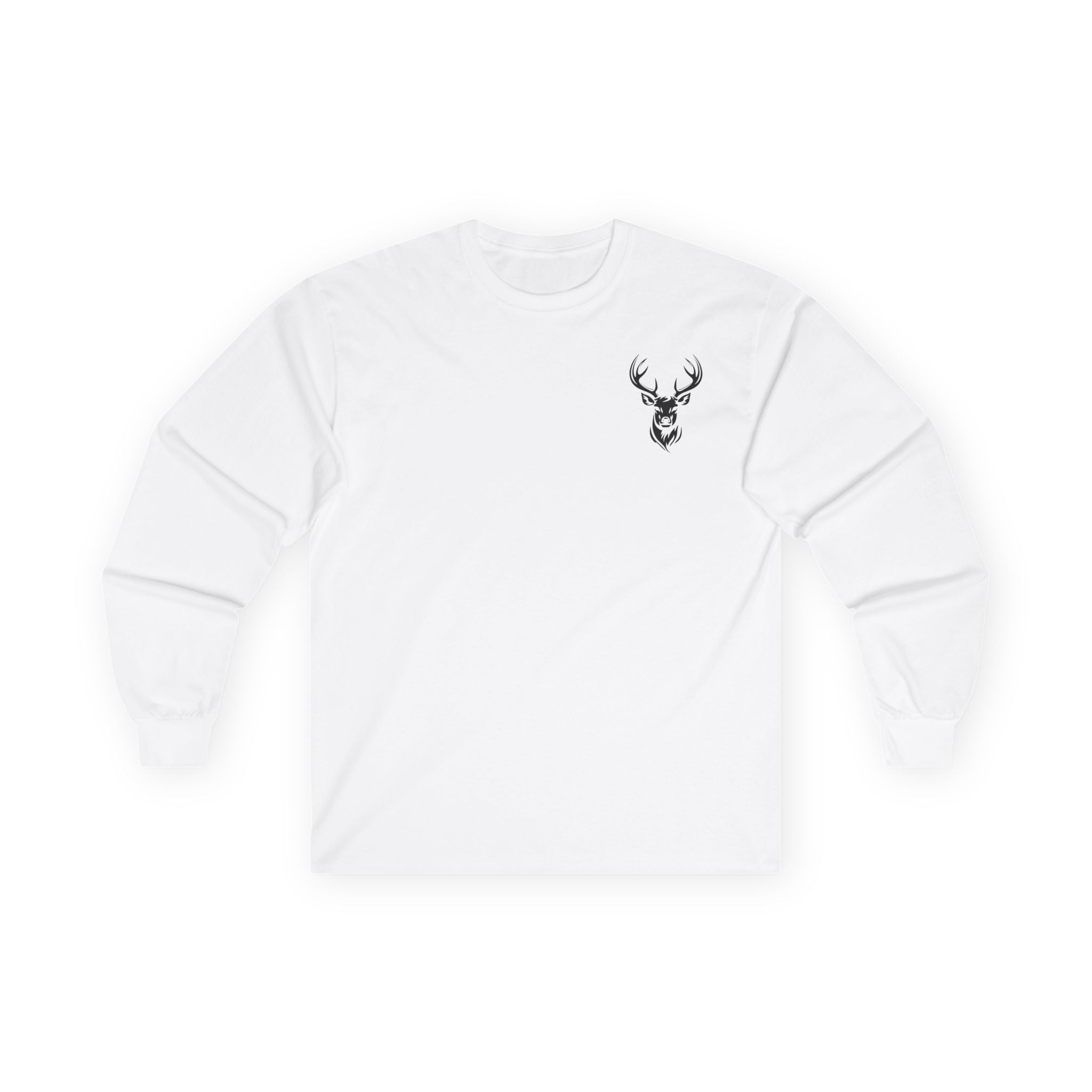 Unisex Long Sleeve Tee with Deer Antler Design | Casual Wear, Outdoor Apparel, Gift for Nature Lovers, Fall Fashion, Layering Tee