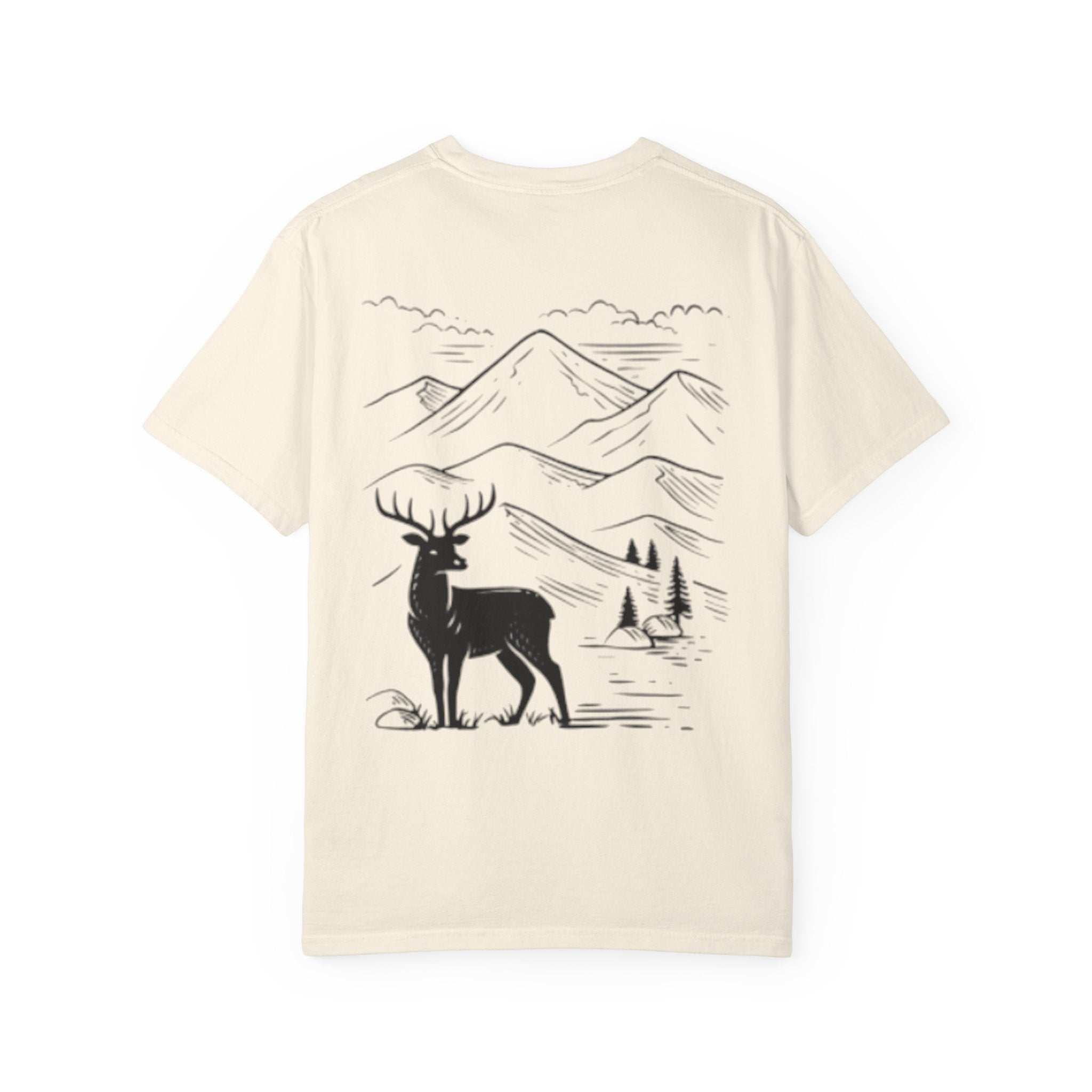 Mountain Adventure Tee, Deer Graphic T-Shirt, Nature Lover Gift, Hiking Apparel, Outdoor Adventure Shirt, Unisex Casual Wear