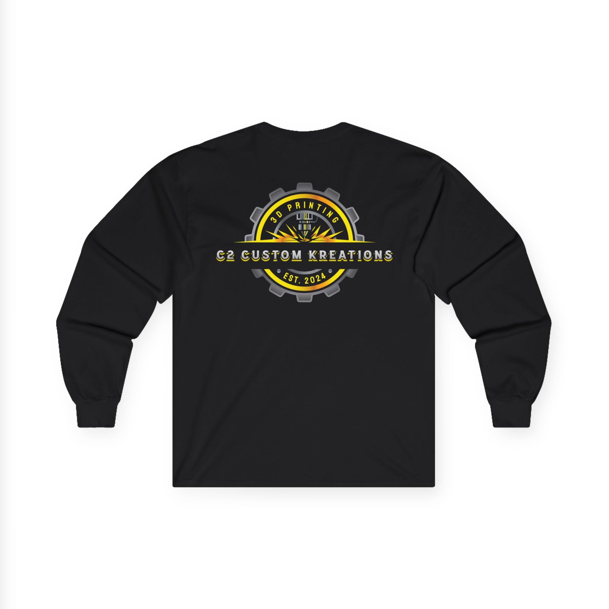 Long Sleeve Tee — GC Custom KREATIONS Logo Back Graphic