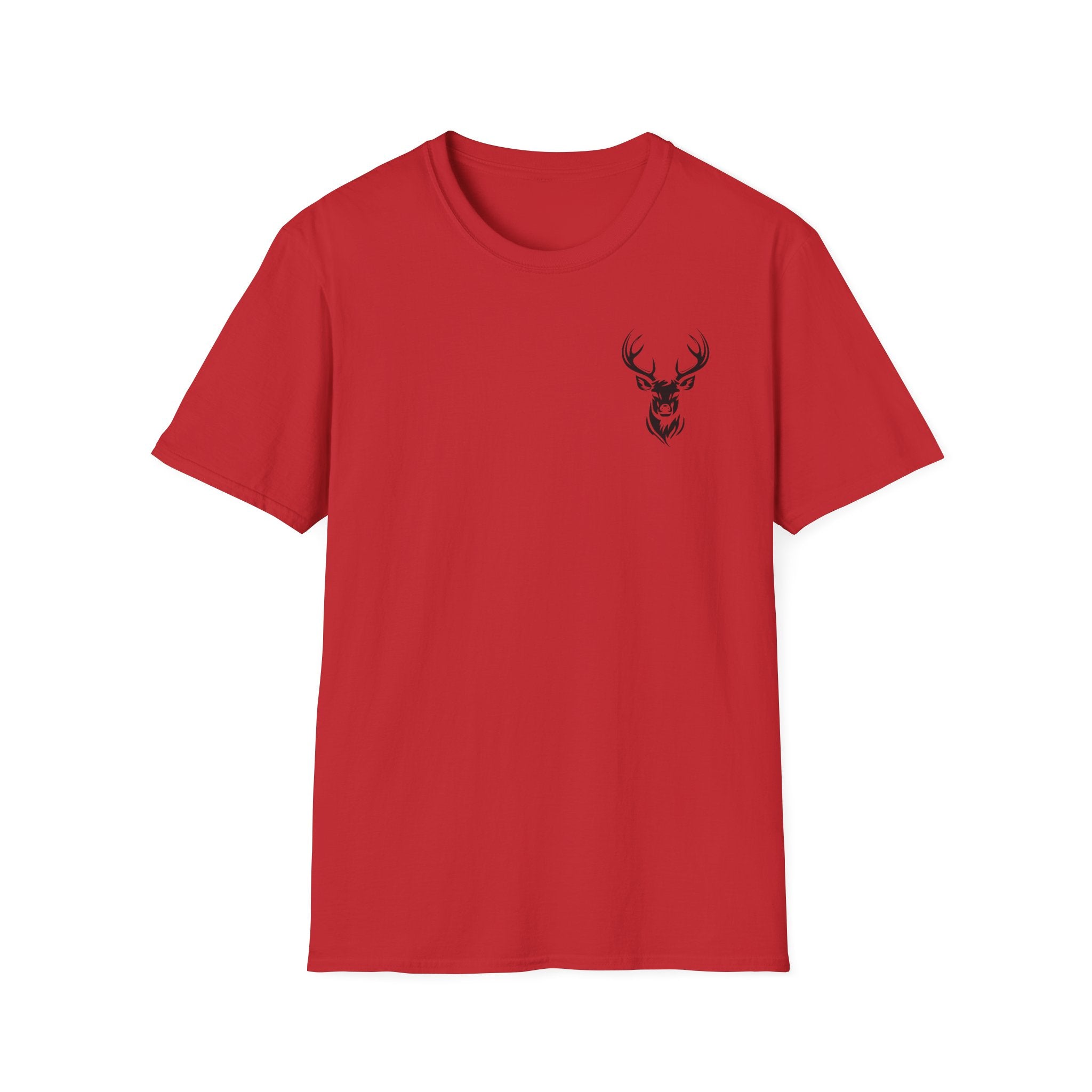 Stylish Unisex Softstyle T-Shirt with Deer Face Graphic, Nature Lover Tee, Casual Wear, Gift for Him/Her, Outdoor Adventure Shirt