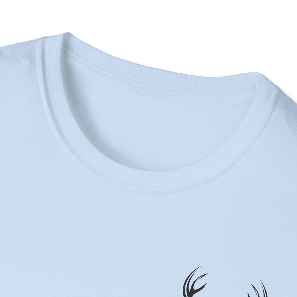Stylish Unisex Softstyle T-Shirt with Deer Face Graphic, Nature Lover Tee, Casual Wear, Gift for Him/Her, Outdoor Adventure Shirt