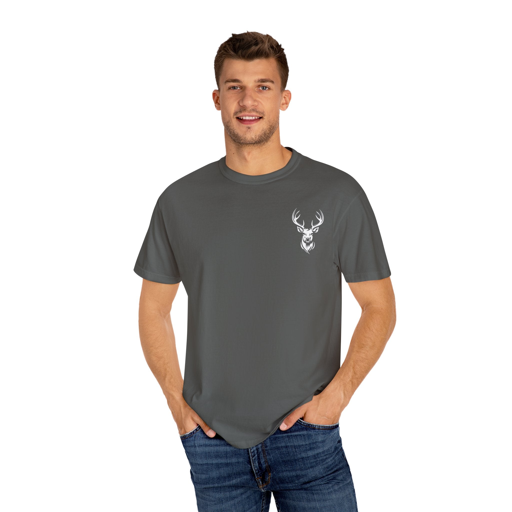 Nature-Inspired Unisex Garment-Dyed T-shirt, Graphic Tee, Outdoor Wear, Gift for Him/Her, Eco-Friendly Fashion