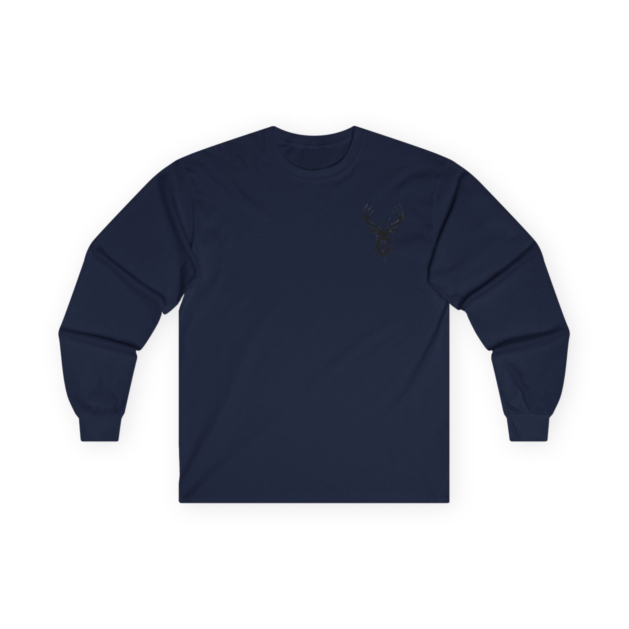 Unisex Long Sleeve Tee with Deer Antler Design | Casual Wear, Outdoor Apparel, Gift for Nature Lovers, Fall Fashion, Layering Tee