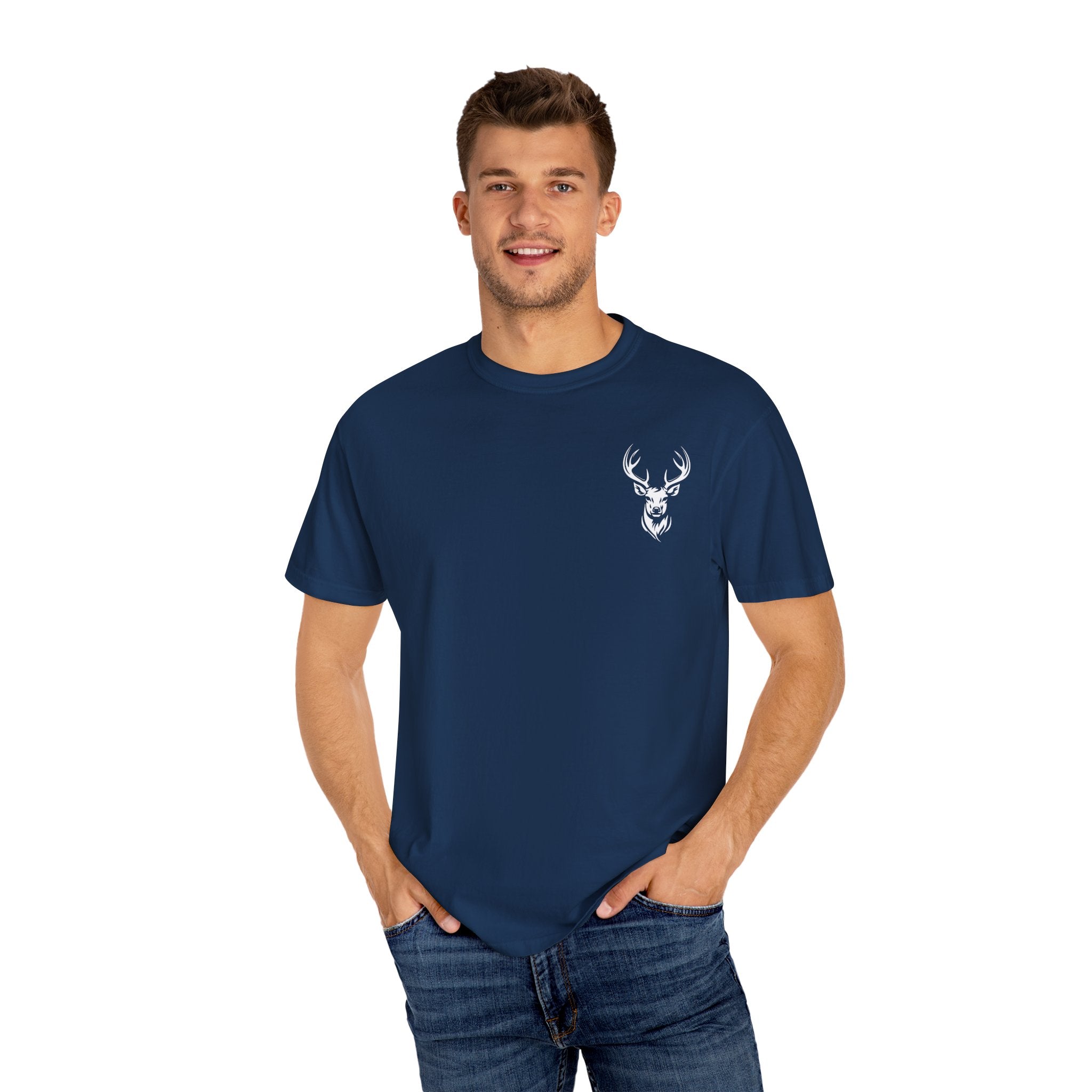Nature-Inspired Unisex Garment-Dyed T-shirt, Graphic Tee, Outdoor Wear, Gift for Him/Her, Eco-Friendly Fashion