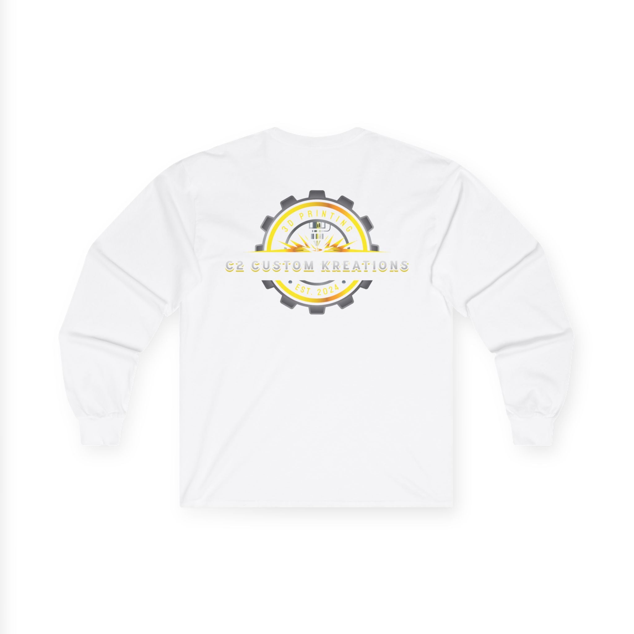 Long Sleeve Tee — GC Custom KREATIONS Logo Back Graphic