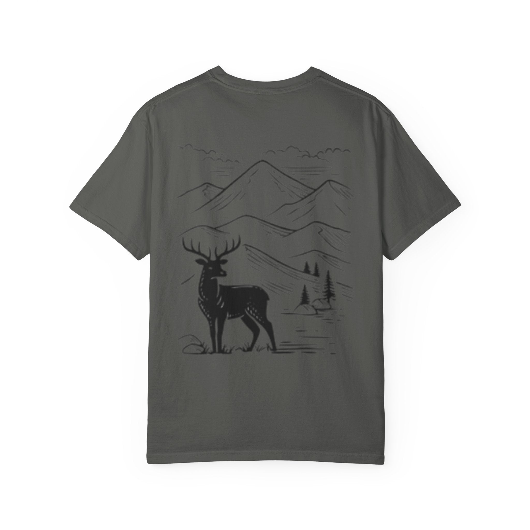 Mountain Adventure Tee, Deer Graphic T-Shirt, Nature Lover Gift, Hiking Apparel, Outdoor Adventure Shirt, Unisex Casual Wear