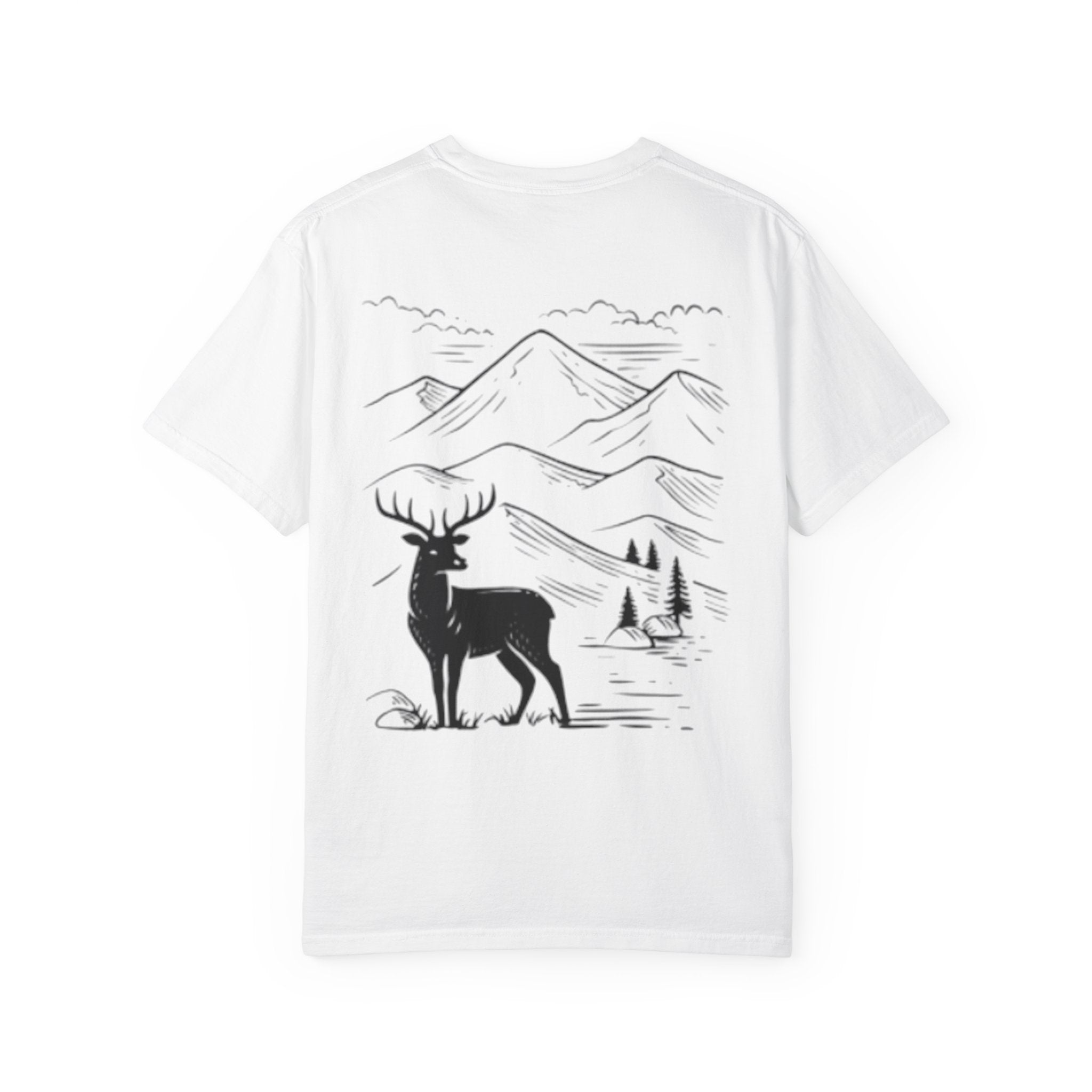 Mountain Adventure Tee, Deer Graphic T-Shirt, Nature Lover Gift, Hiking Apparel, Outdoor Adventure Shirt, Unisex Casual Wear
