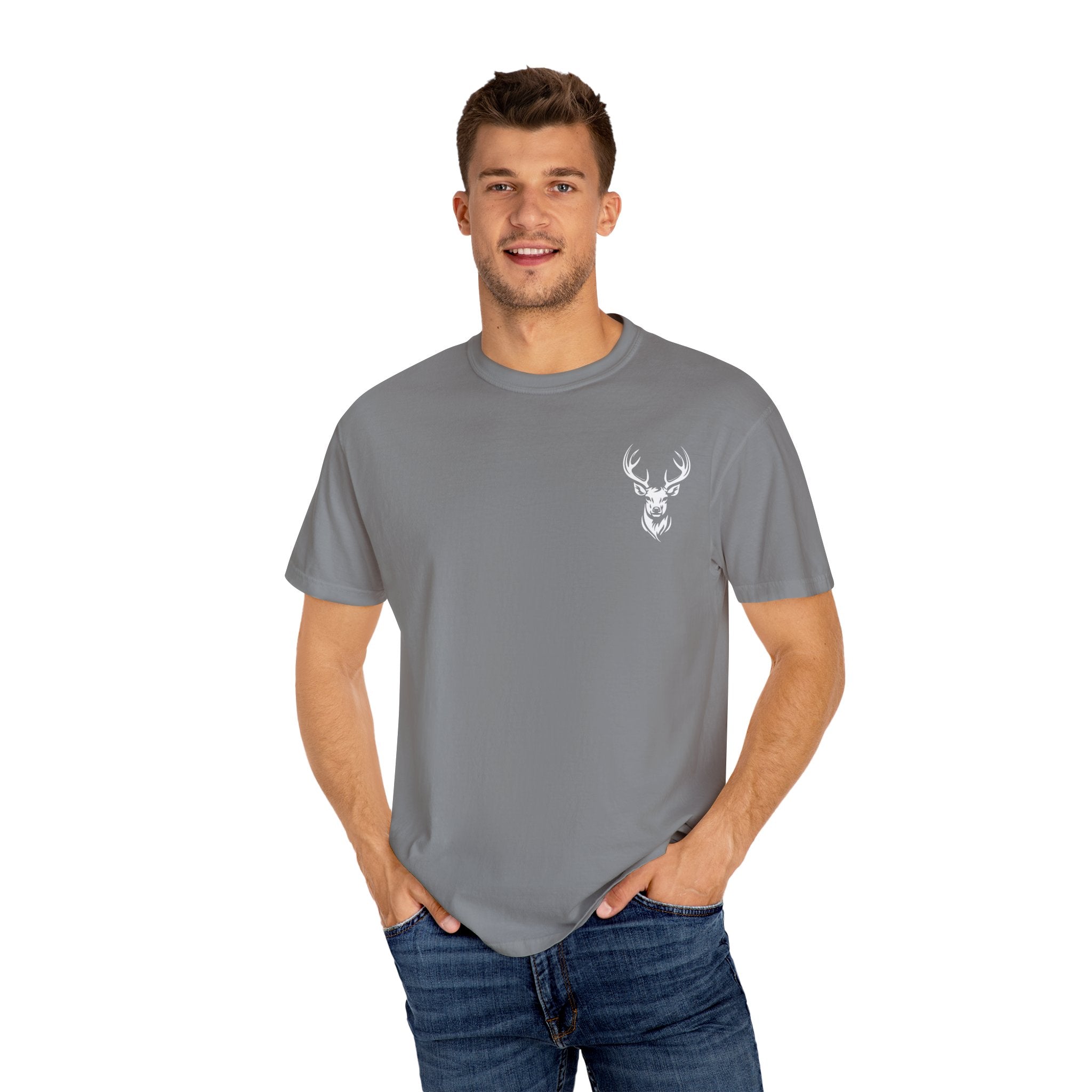 Nature-Inspired Unisex Garment-Dyed T-shirt, Graphic Tee, Outdoor Wear, Gift for Him/Her, Eco-Friendly Fashion