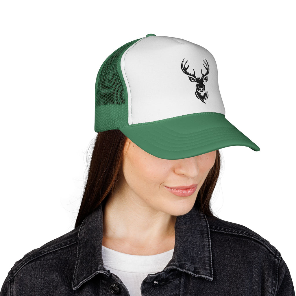 Stylish Deer Design Trucker Cap, Casual Hat for Outdoors, Hunting Gift, Summer Fashion Accessory, Road Trip Essential