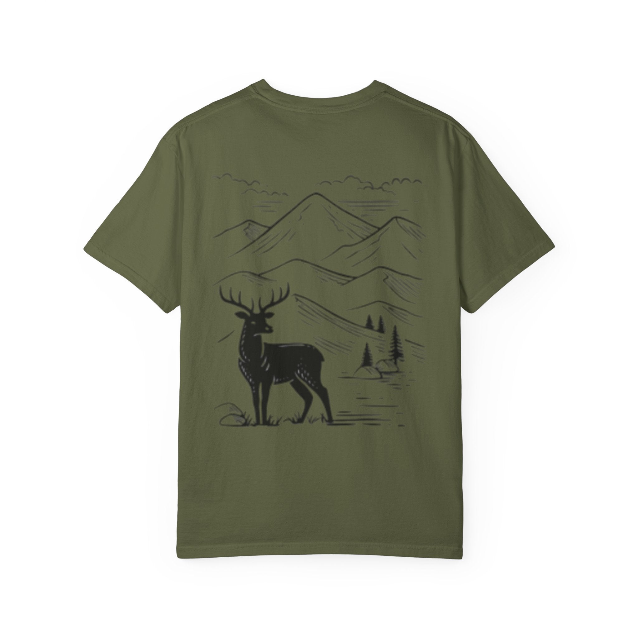 Mountain Adventure Tee, Deer Graphic T-Shirt, Nature Lover Gift, Hiking Apparel, Outdoor Adventure Shirt, Unisex Casual Wear