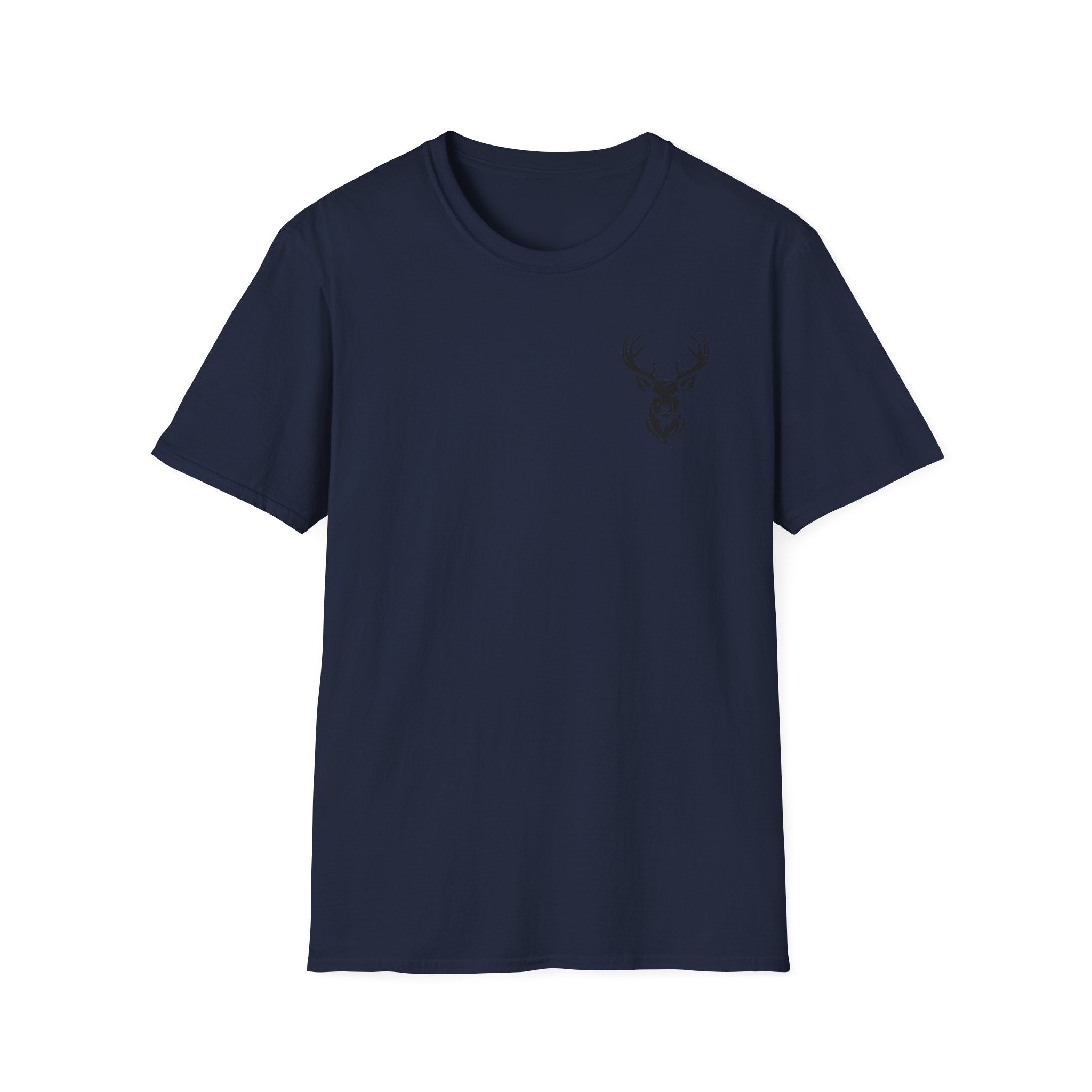 Stylish Unisex Softstyle T-Shirt with Deer Face Graphic, Nature Lover Tee, Casual Wear, Gift for Him/Her, Outdoor Adventure Shirt