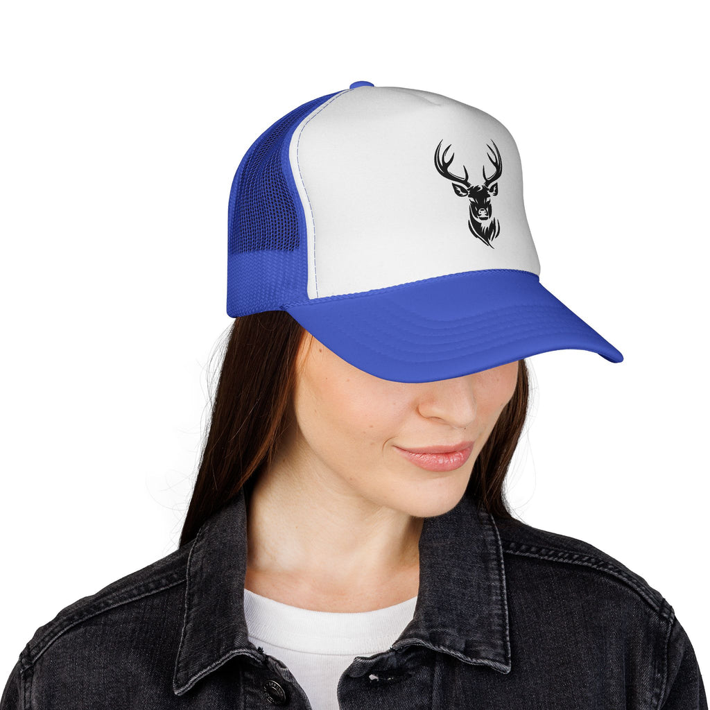 Stylish Deer Design Trucker Cap, Casual Hat for Outdoors, Hunting Gift, Summer Fashion Accessory, Road Trip Essential