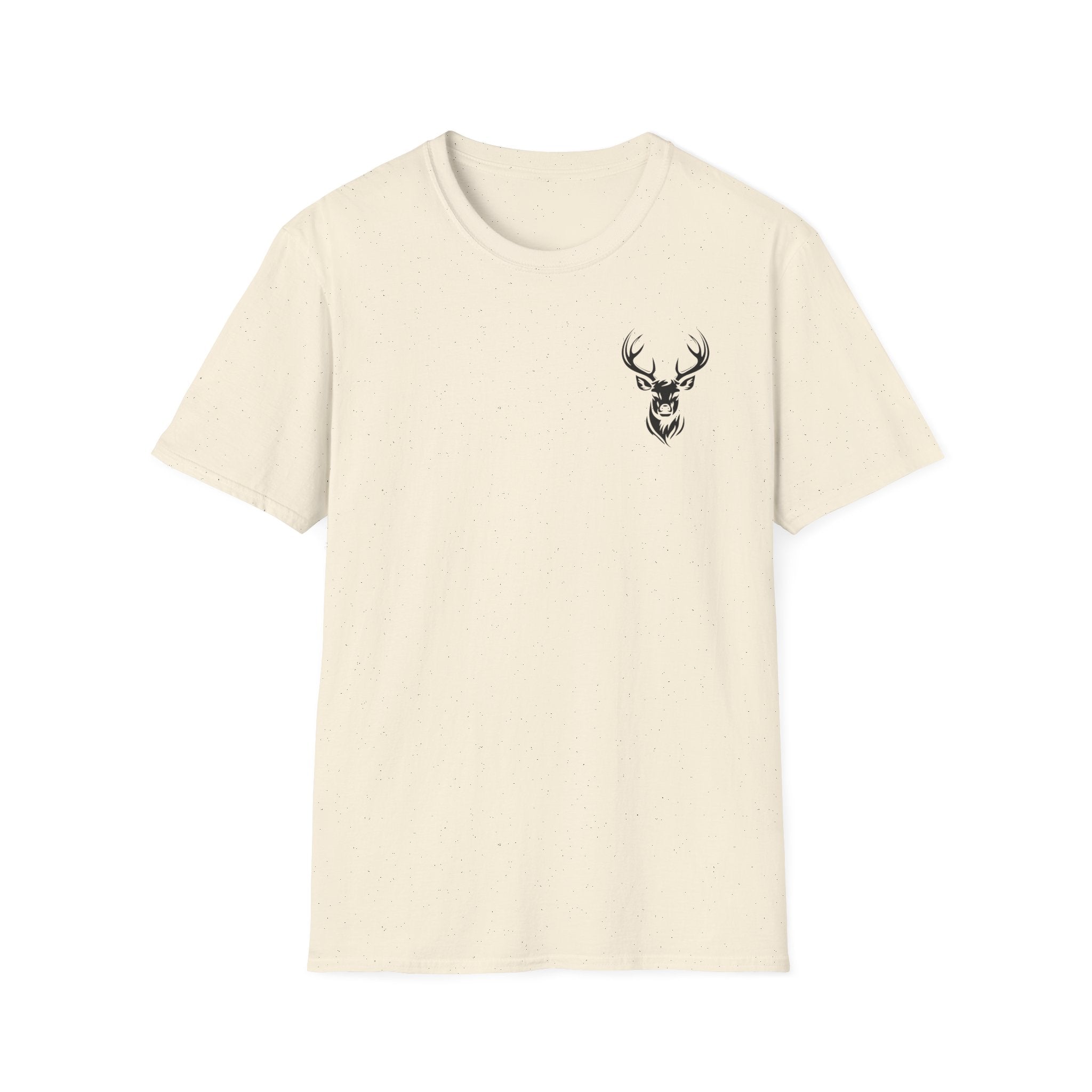 Stylish Unisex Softstyle T-Shirt with Deer Face Graphic, Nature Lover Tee, Casual Wear, Gift for Him/Her, Outdoor Adventure Shirt