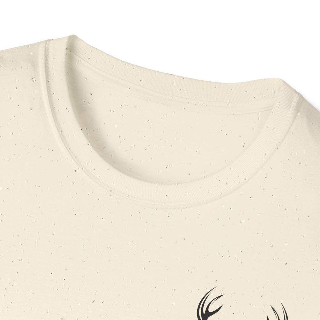Stylish Unisex Softstyle T-Shirt with Deer Face Graphic, Nature Lover Tee, Casual Wear, Gift for Him/Her, Outdoor Adventure Shirt