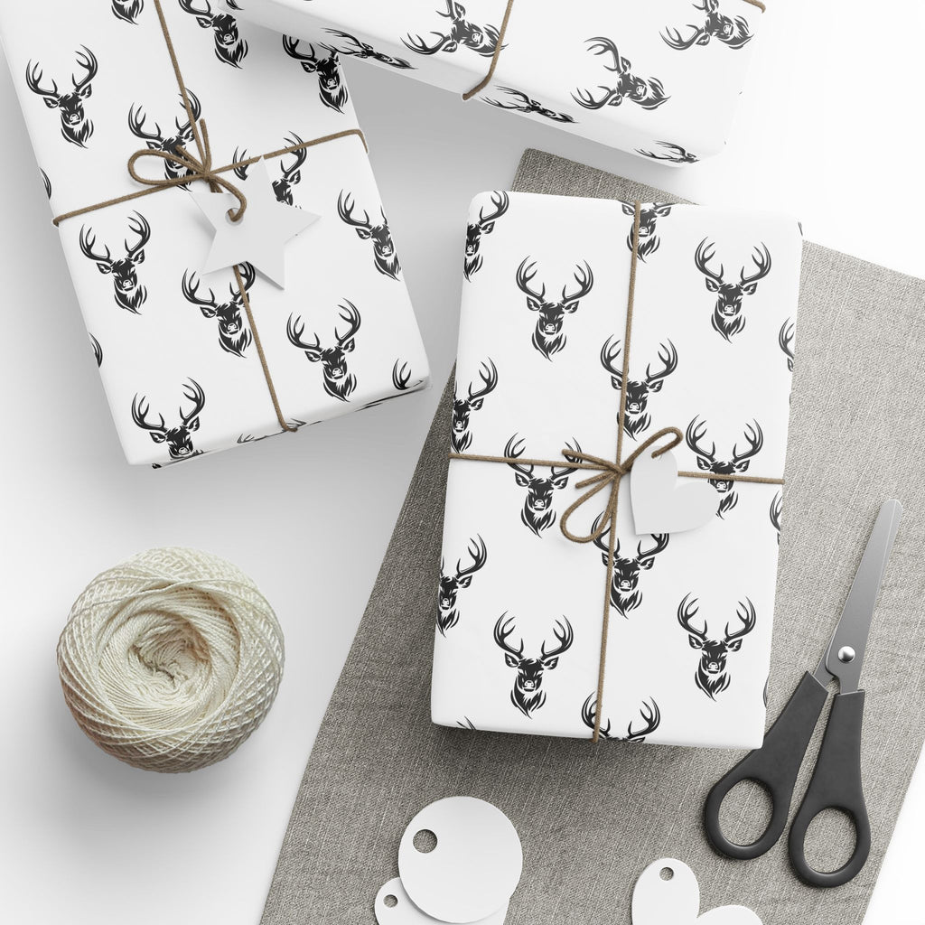 Elegant Deer Print Wrapping Paper | Eco-Friendly Gift Wrap, Holiday Decor, Birthday Parties, Rustic Style, Gift Giving