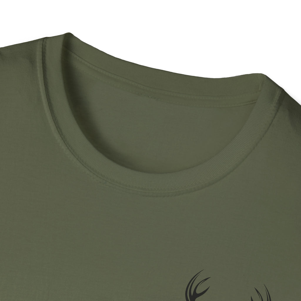 Stylish Unisex Softstyle T-Shirt with Deer Face Graphic, Nature Lover Tee, Casual Wear, Gift for Him/Her, Outdoor Adventure Shirt