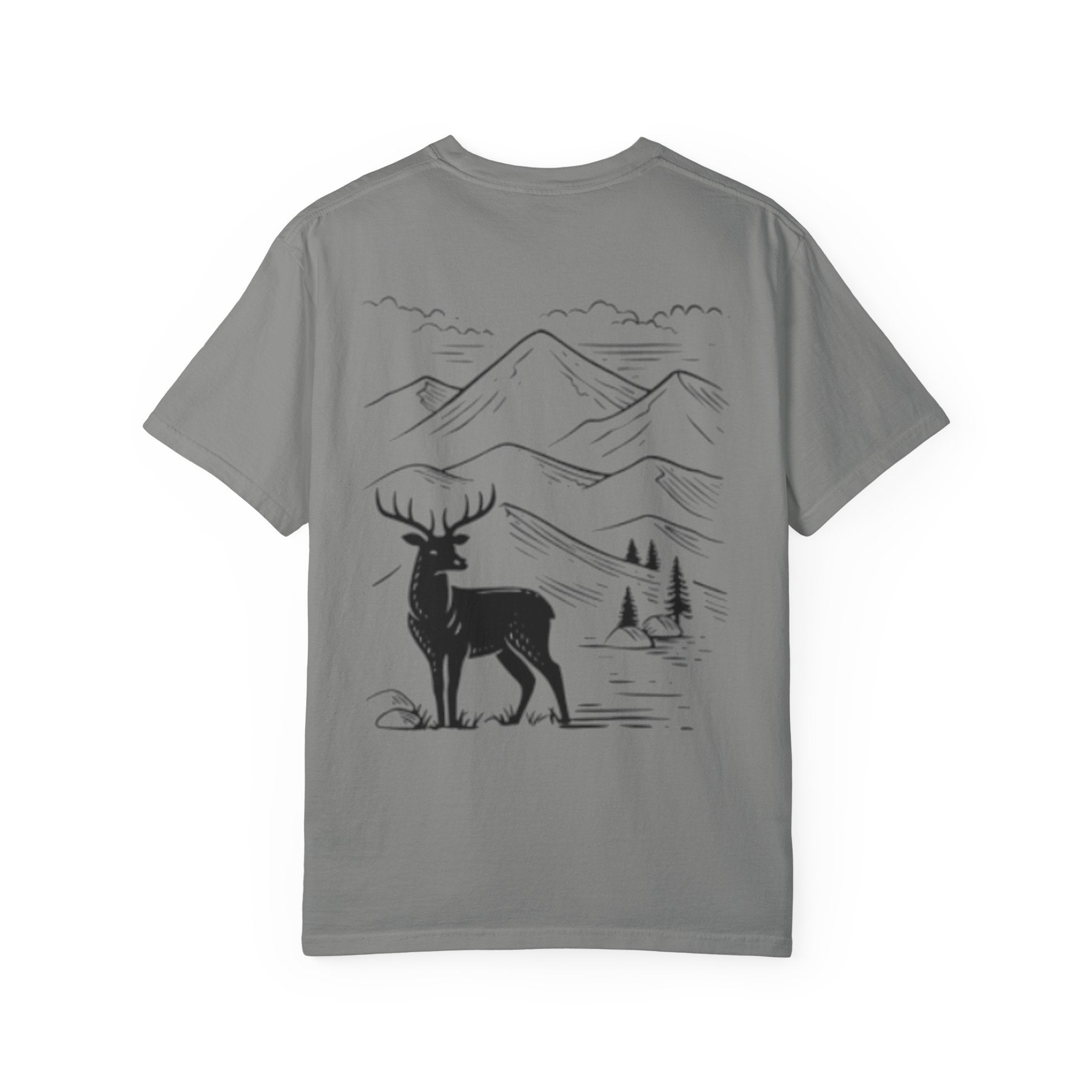 Mountain Adventure Tee, Deer Graphic T-Shirt, Nature Lover Gift, Hiking Apparel, Outdoor Adventure Shirt, Unisex Casual Wear