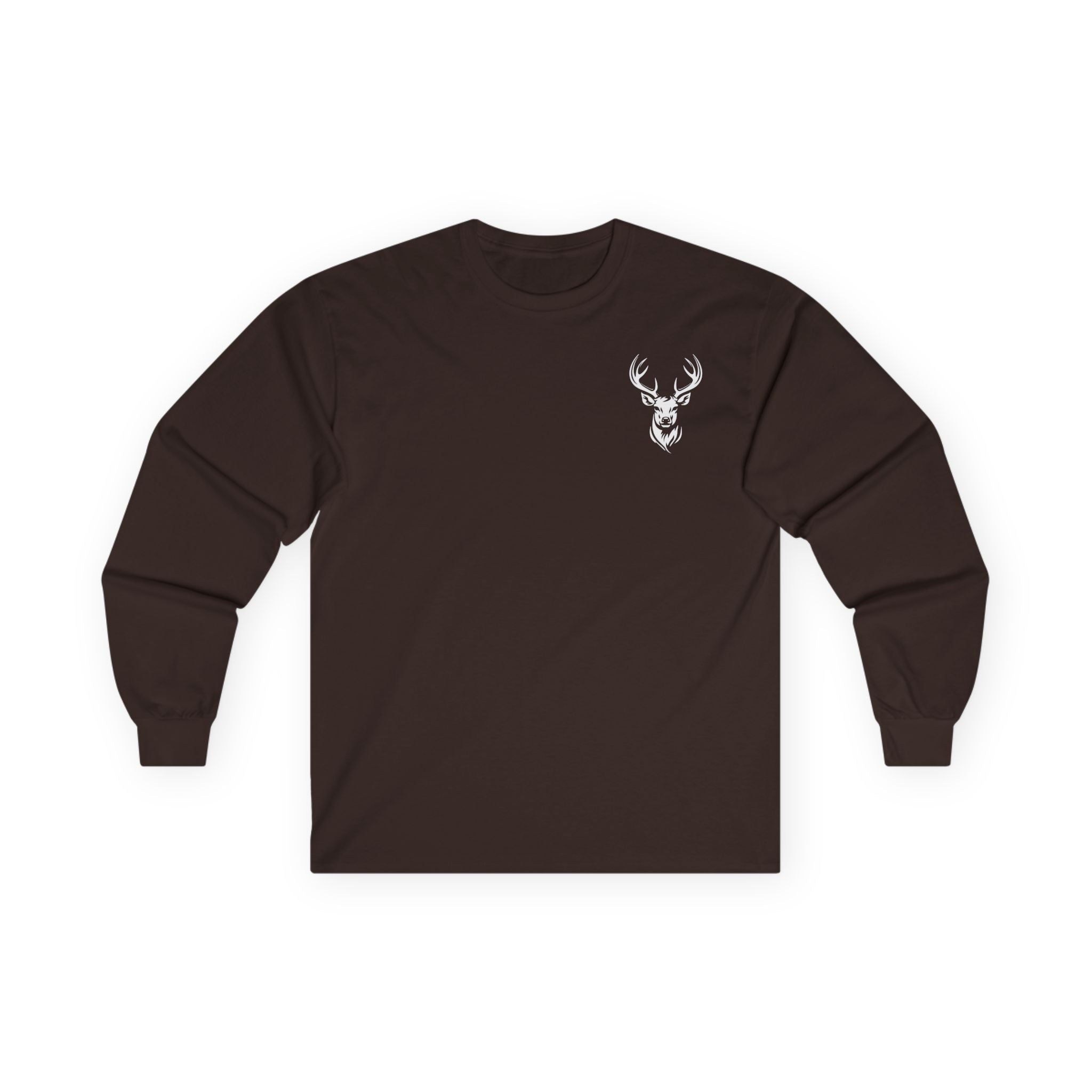 Unisex Long Sleeve Tee with Deer Antler Design | Casual Wear, Outdoor Apparel, Gift for Nature Lovers, Fall Fashion, Layering Tee
